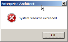 System resources exceeded