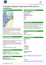 Biotoper, observerte forekomster for modellering