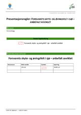 Forsvarets skytefelt i sjø - anbefalt avviklet
